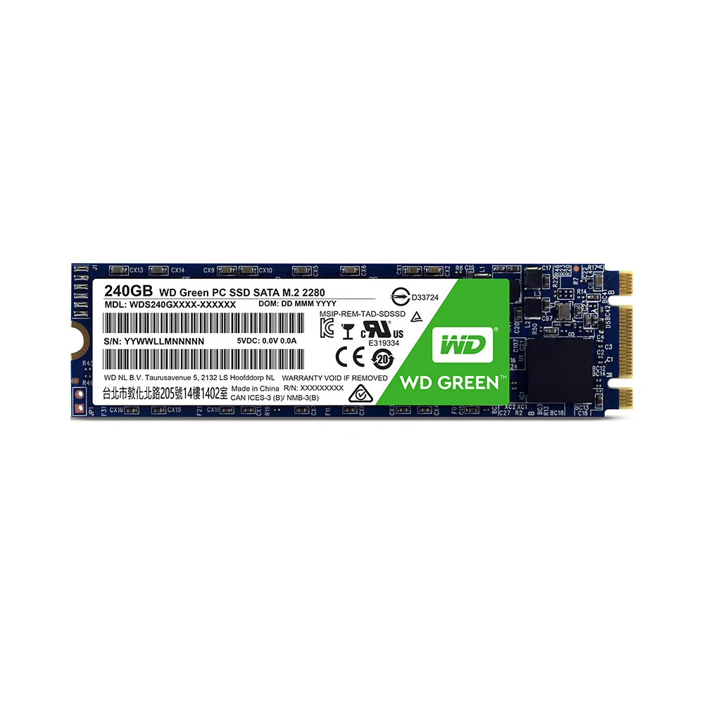 WD Green SSD 480 ГБ 240 120 Внутренний твердотельный жесткий диск SSD TLC M.2 2280 540 МБ/с. NGFF 22*80 мм для ноутбука