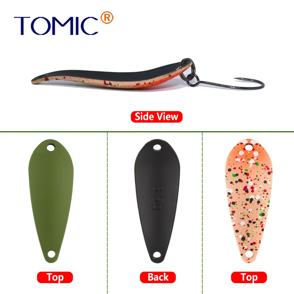 Tomic 6/8 штук 3.5g 5g партия Япония качество литья рифленая форель области