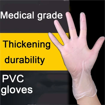 

100PCS Food Grade Disposable PVC Gloves Dishwashing/Kitchen/Medical/Latex/Rubber/Garden Gloves Universal/Cleaning/Disinfection