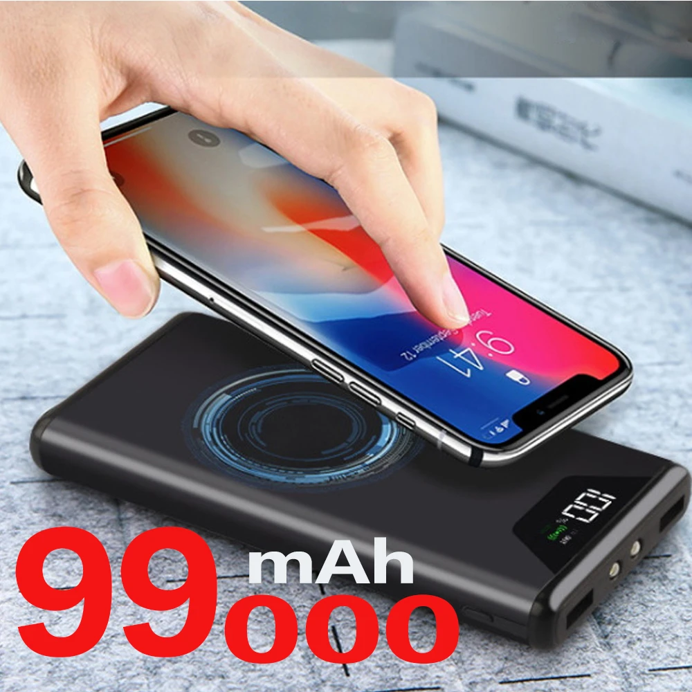 best power bank 99000mAh Portable wireless Charging Power Bank External Battery Charger Power Bank For iPhone 12 Pro Xiaomi Huawei best portable phone charger