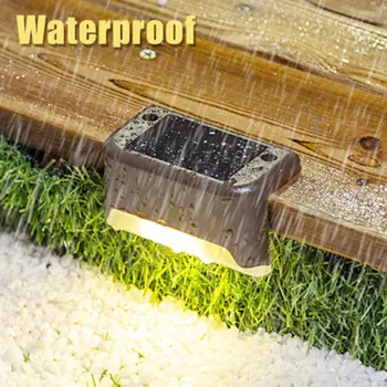 

LED Solar Stair Lamp IP65 Waterproof Outdoor Garden Pathway Yard Patio Stairs Steps Fence Lamps Solar Night Light