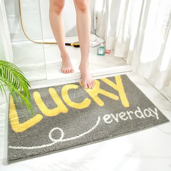 

Simple And Modern Home Bath Mat Shower Room Door Mat Stable Soft Non-slip Foot Mat Absorbent Rug Super Carpet Bathroom