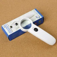 Loupe de poche Portable avec 2 LED, Loupe 15x Loupe de poche Portable outil de poche professionnel