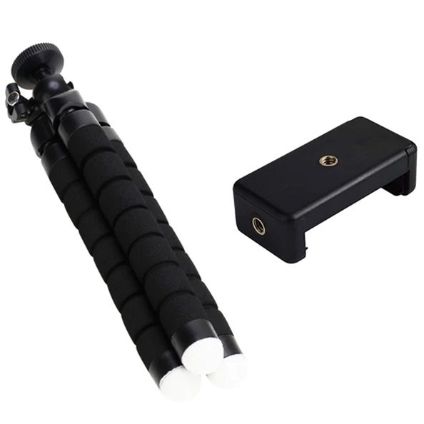 Black Tripod Тренога для смартфонов для телефона Штатив для мобильного монопода штатив для камеры держатель селфи палка Bluetooth пульт дистанционного спуска затвора - Цвет: Black Tripod