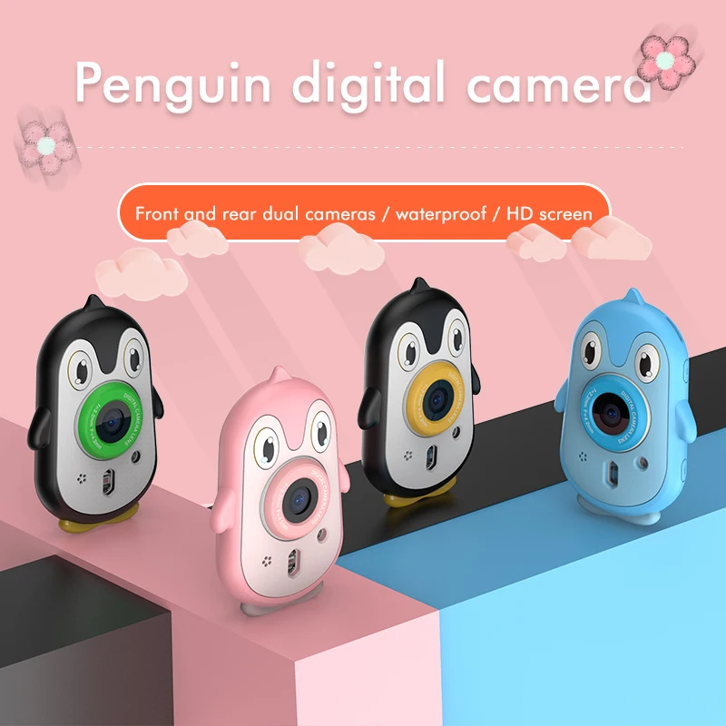 Kids Digital Camera 2MP 1080P Cute Cartoon IP68 waterproof Video 2.4inch Screen Game Children Birthday Christmas Gift | Электроника