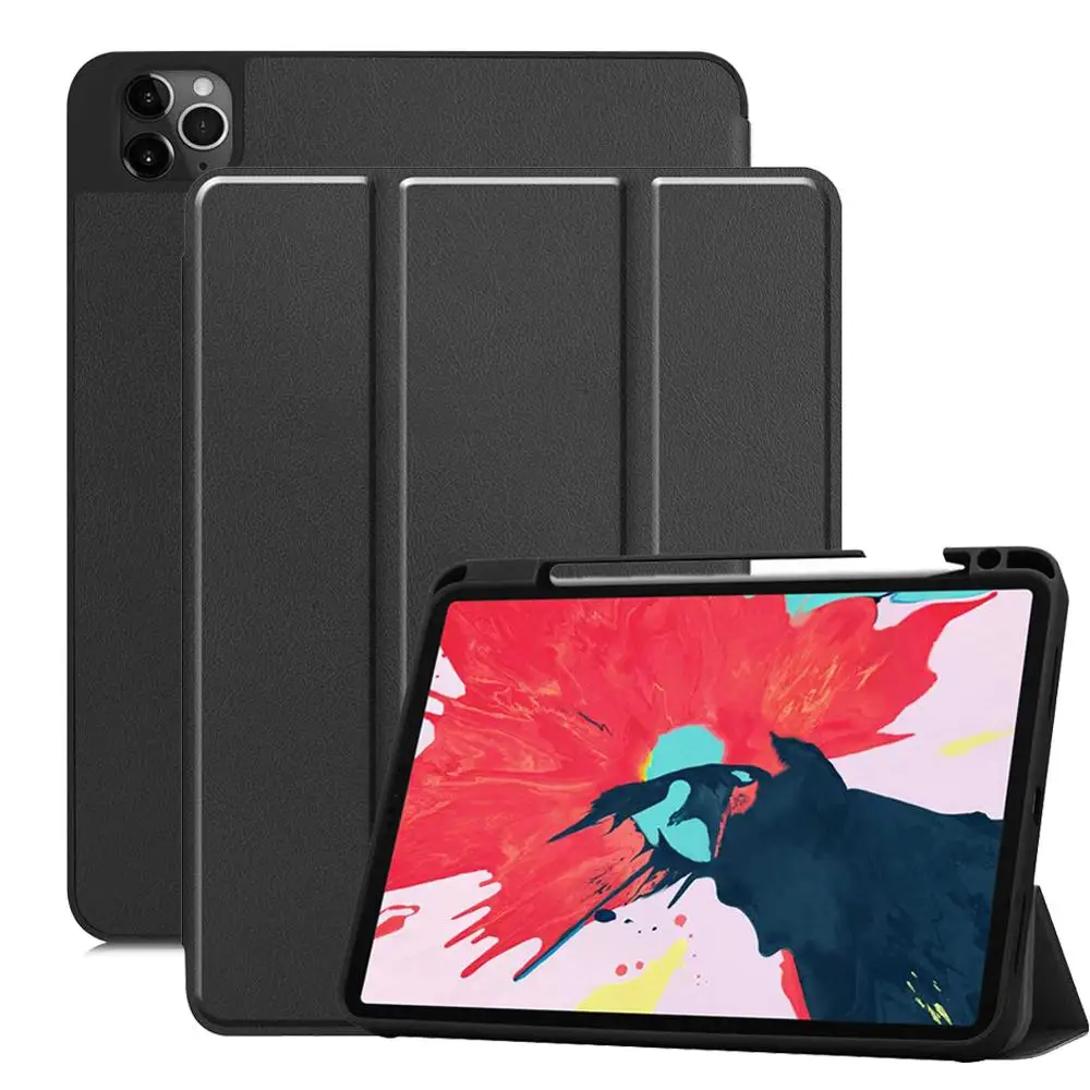 

For iPad Pro 11 2020 1018 Case with Pencil Holder Smart Cover Sleep Wake Tablet Case for iPad Pro 11 inch 1st 2nd Gen Covers