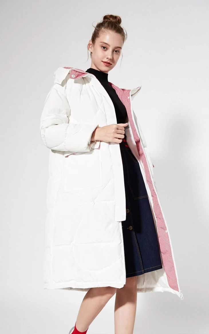 Vero Moda зимнее длинное белое пуховое пальто на молнии с милым сердцем | 319412512