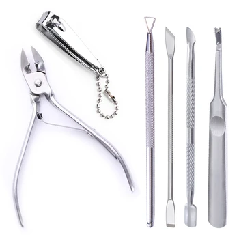 

LILYCUTE Nail Cuticle Pusher Dual-ended Colorful Silver Chameleon Pedicure Stainless Steel Dead Skin Remover UV Gel Nail Tools