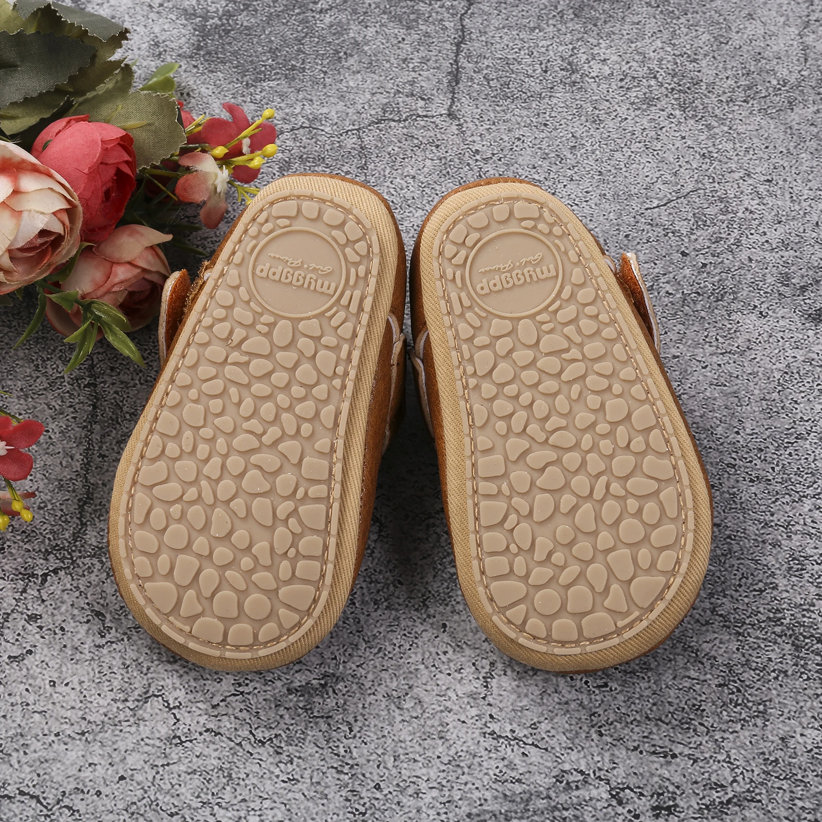Baby Shoes 0-18M Newborn Toddler Prewalker Loop Princess Shoes Convenient Wear And Take Off Wear-Resistant Soft Shoes