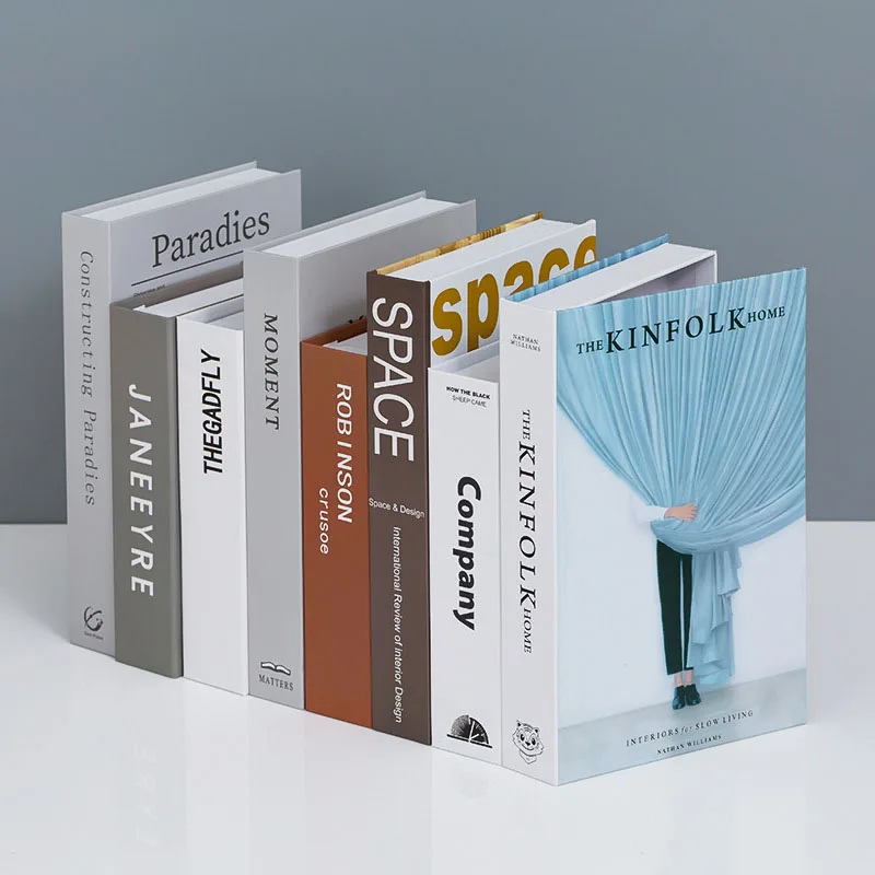 Modern Simulation Magazine Fashion Book Storage Box Home Decor Club Hotel Study Fake Book Decoration Living Room Props Promotion