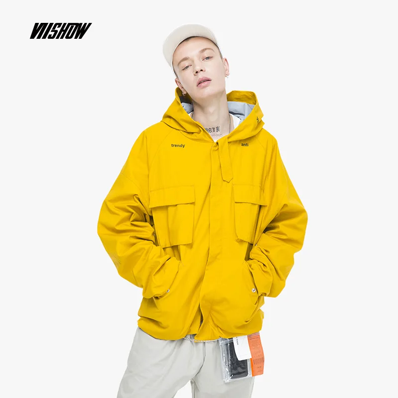 VIISHOW уличная Мужская куртка Брендовые куртки с принтом мужские Veste Homme 2018 Новая