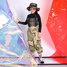 Новинка; Детский костюм для джазовых танцев для девочек; костюмы для уличных танцев в стиле хип-хоп; детская одежда для сцены; одежда для выступлений; DQS2960