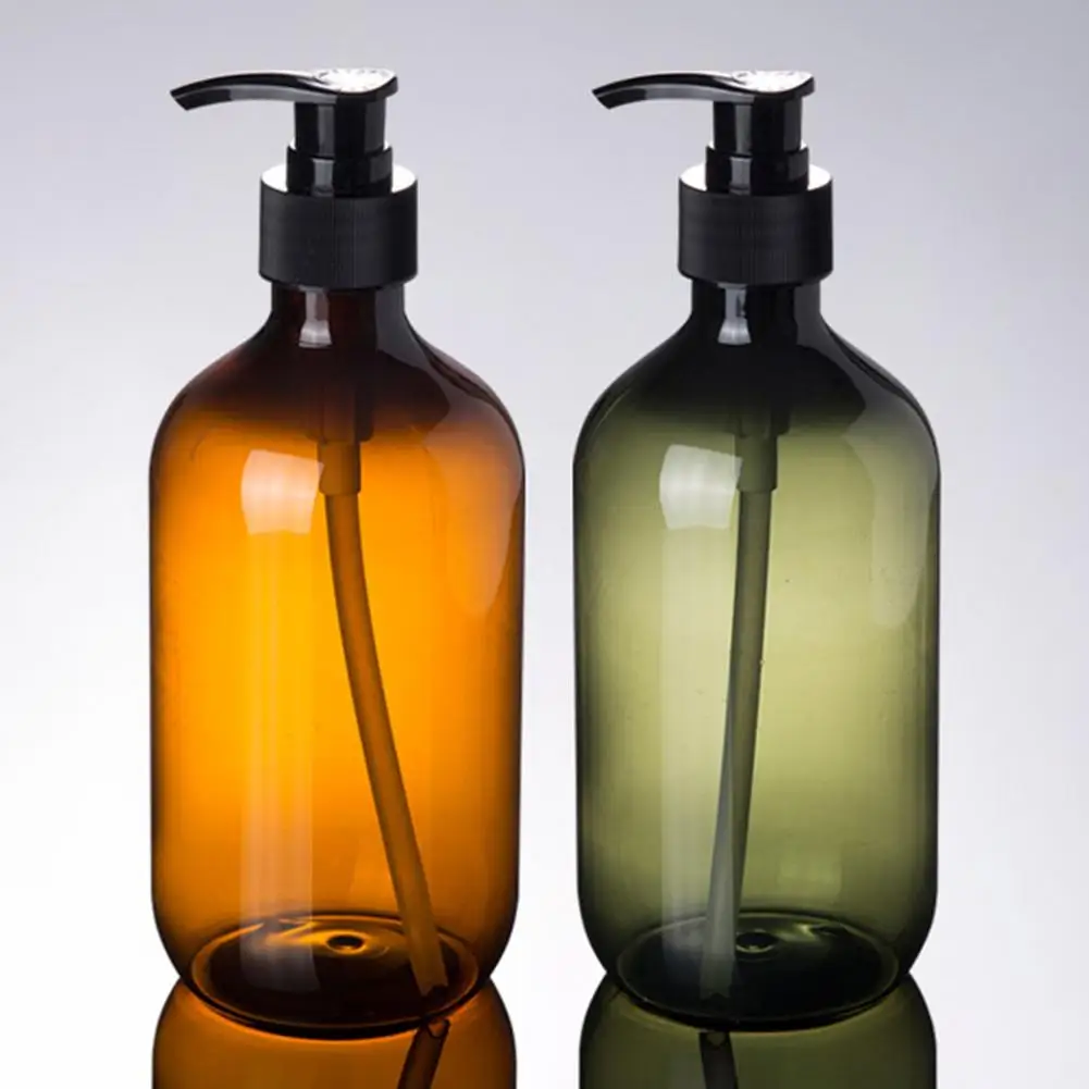 Dispensador de jabón con soporte para Gel de ducha y champú, botella vacía con bomba de baño, envase recargable, cosméticos, 300/500ml