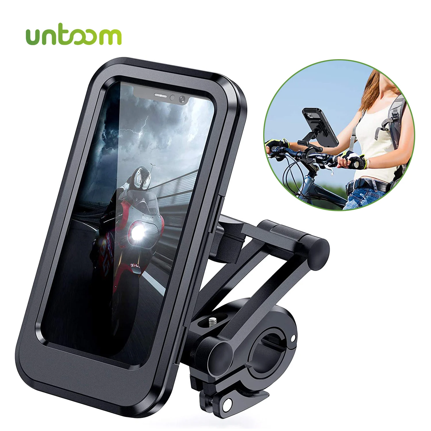 

Untoom Waterproof Bicycle Motorcycle Phone Holder Universal Bike Handlebar Cell Phone Support Cycling Accessories Phone Stand