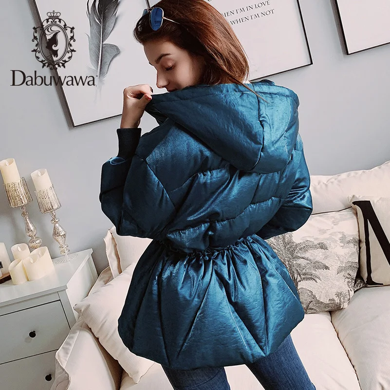 Dabuwawa минималистичные повседневные однотонные пуховые пальто с капюшоном на молнии осенне-зимние теплые стеганые пальто Верхняя одежда DN1DDW005