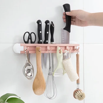 

Free punching wall-mounted multifunctional non-marking knife rack kitchenware rack knife spoon spatula rack kit
