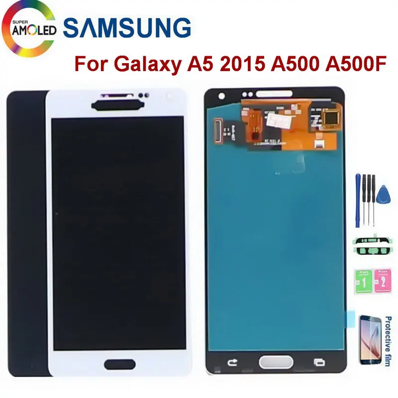 Сменный сенсорный ЖК экран для SAMSUNG Galaxy A5 2015 A5000 A500 A500F A500M|Экраны мобильных
