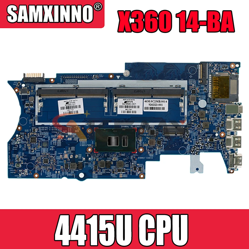 Материнская плата для ноутбука AKemy материнская HP павильон X360 14-BA Core SR348 Pentium 4415U
