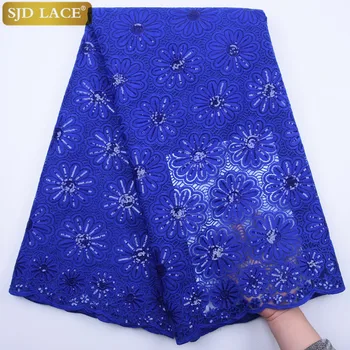 

SJD LACE Hot Sale African French Lace Fabric High Quality Sequins Milk Silk Lace French Lace Fabric For Nigeria Wedding Sew1817B