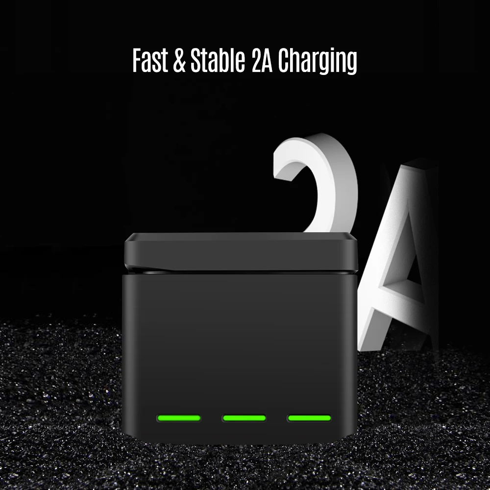 Телесин 2-в-1 Батарея зарядный чехол концентратор Quick Charge 3 Порты и разъёмы для зарядки и хранения+ 2* батареи для DJI OSMO экшн Камера
