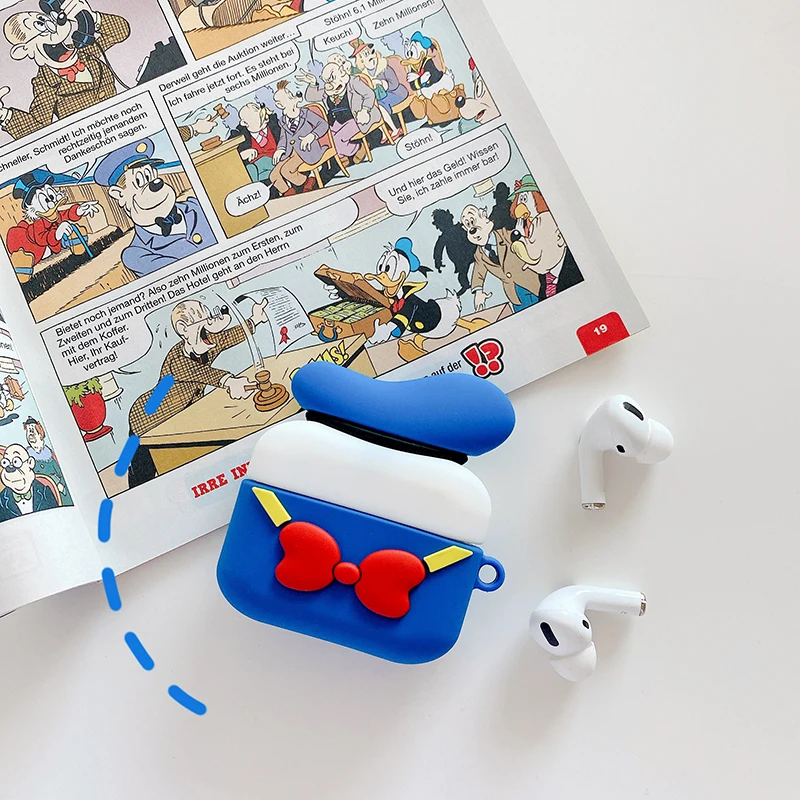 Милый чехол с Дональдом Даком для airpods pro disney, защитный чехол для Apple Air pods, силиконовый чехол для наушников