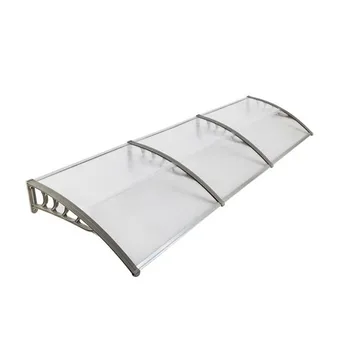 

HT-300 x 100 Household Application Door & Window Rain Cover Eaves Transparent Board & Gray Holder
