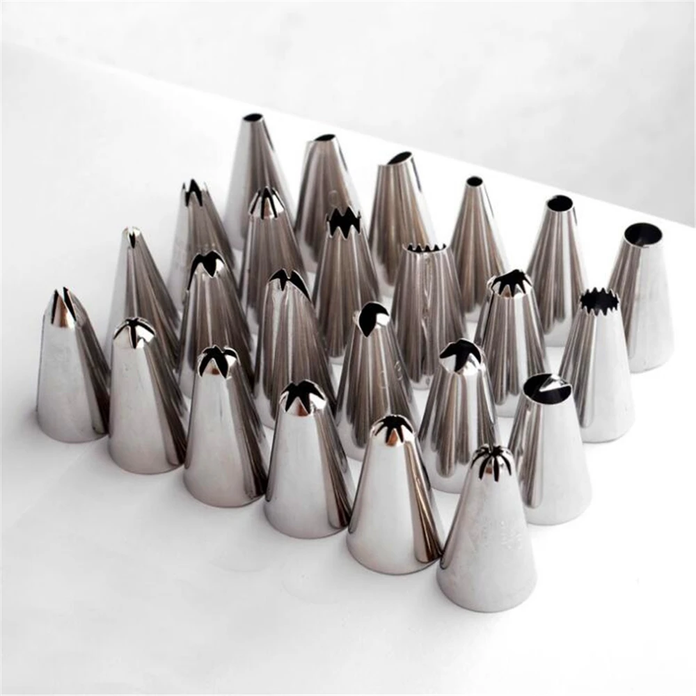 48Pcs Cake Decorating Gadget Set Stainless Steel Icing Piping Nozzles Petal Tip Shaped Bakery Pastry Cake Decor Baking Tools 48Pcs Cake Decorating Gadget Set Stainless Steel Icing Piping Nozzles Petal Tip Shaped Bakery Pastry Cake Decor Baking Tools