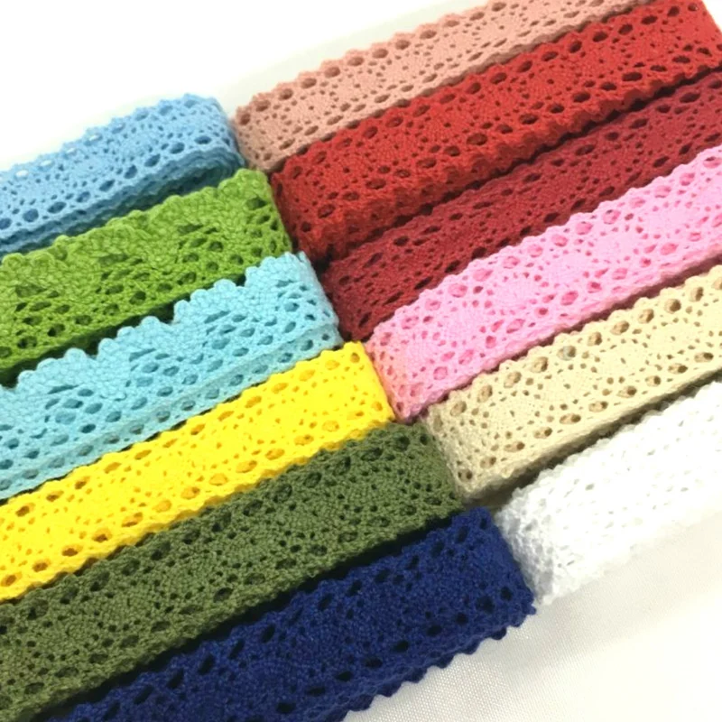 lace ribbon cotton ribbon lace sewing supplies lace sewing accessories lace decoration lace accessories lace garment accessories lace fabric chiffon lace fabric 2Y 1cm1.5cm2.5cm 6cm Crocheted Webbing Cotton Lace Floral Ribbon for Handmade Sewing Christmas Easter Wedding Deco Gift Packing