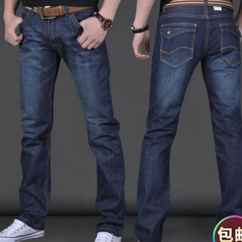 

Straight Pants Retro Multi-Pockets Jeans Mens Jeans