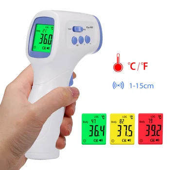 

Digital Infrared Thermometer Temperature Gauge Non Contact Temperature Measurement Device 3 Color Backlight 1s measure
