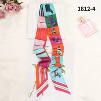 Horse Printing Bag Scarf 2024 New Small Skinny Silk Scarf Women Luxury Brand Foulard Women Tie Fashion Head Scarves For Ladies - Image 3
