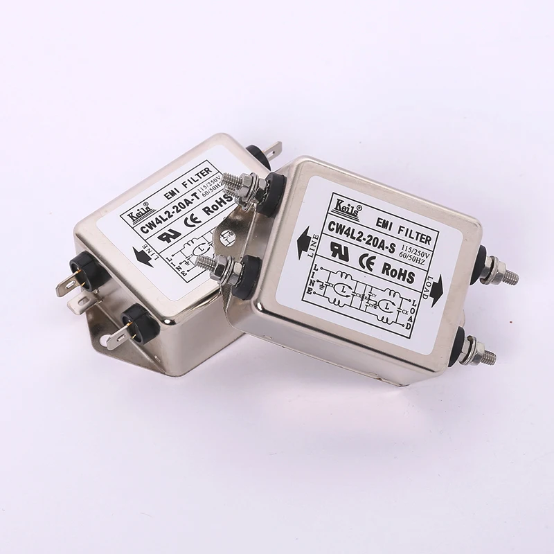 

Мощность фильтр 220V AC 20A двухполюсный болт Мощность очиститель CW4L2-20A-S