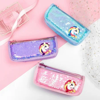 

1Pcs Simple Small Fresh Kawaii Pencil Case Cute Unicorn Gift School Pencil Box Pencilcase Pencil Bag School Supplies Stationery