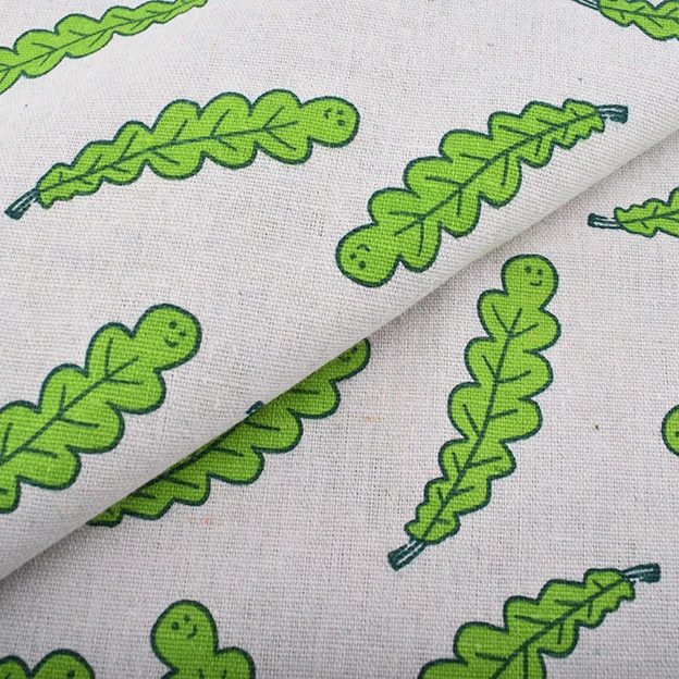 Chainho, серия Green Leaves, хлопковая льняная ткань с принтом для самостоятельного шитья и шитья дивана, скатерти, занавески, сумки, материал подушки - Цвет: C 1 piece