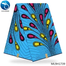 LIULANZHI синий Африканский Воск перо Дизайн Голландский Воск Ткань Высокое качество африканская Анкара waw батик ткань ML9H1728-ML9H1749