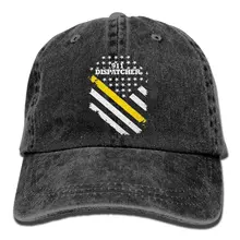 911 Dispatcher тонкая золотая линия флаг унисекс бейсболка хлопок деним Регулируемая шляпа от солнца для мужчин и женщин