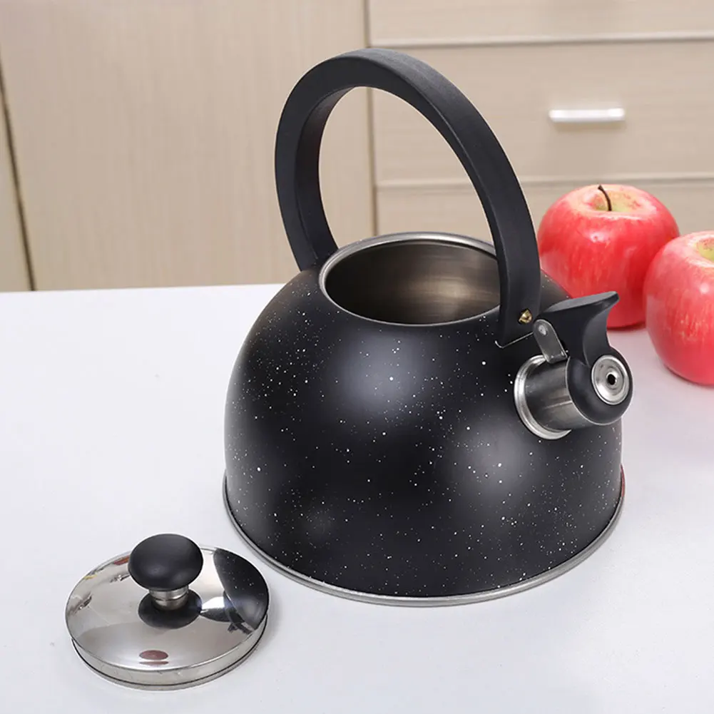 2.5L Coffee With Handle Induction Cooker Whistling Kettle Home Kitchen Outdoor Camping Portable Stainless Steel Pot Water Hotel