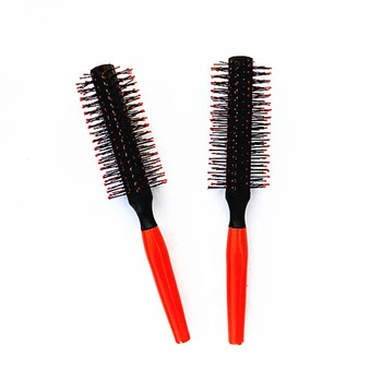 

1 Pcs Simple Convenient Red Handle Curly Hair Straight Hair Comb Roll Comb Hair Blowing Styling Comb Plastic Commodity For Girls