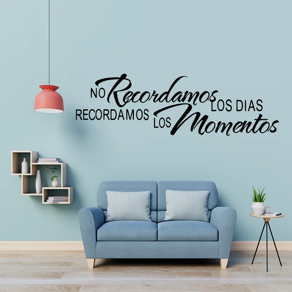Творческий испанский цитаты без Recordamos Los Dias Momentos стены Стикеры художественные