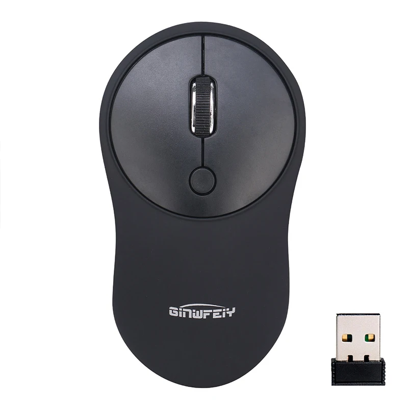 Лидер продаж, передовые технологии, 2,4G Перезаряжаемые бесшумный Беспроводной Мышь USB офисный ноутбук мыши 4 кнопки 3 Регулируемый 800/1200/1600 Точек на дюйм - Цвет: Черный