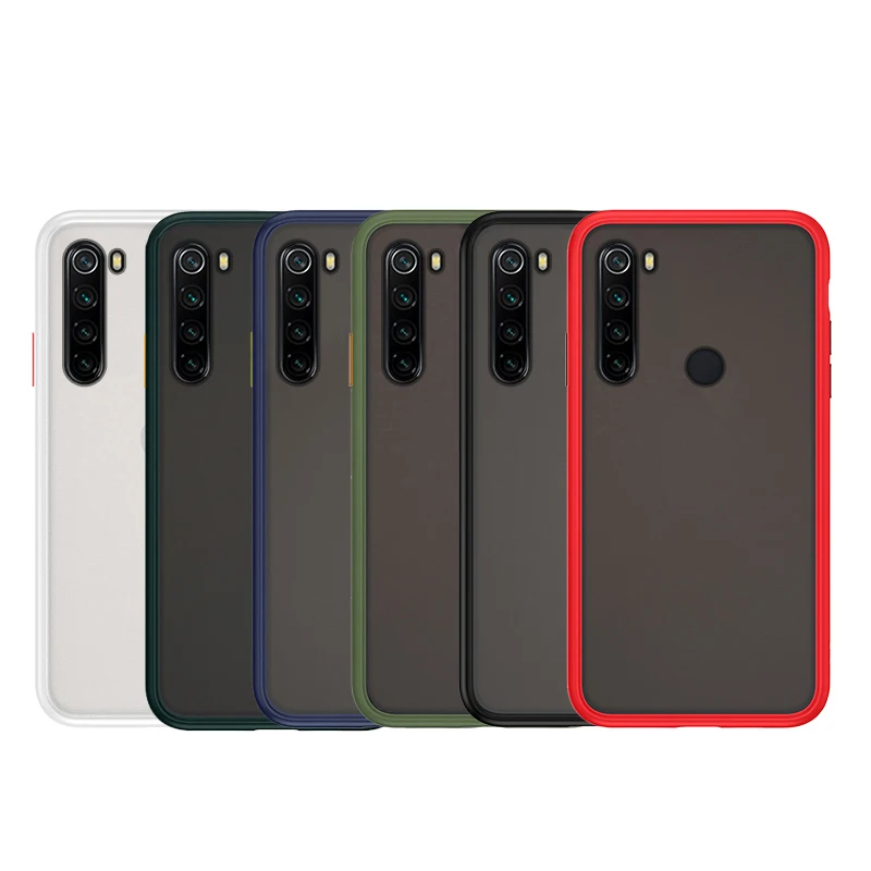 Прозрачный матовый чехол с рамкой для xiaomi redmi note 8 pro 8t 8a 7a 7 k30 силиконовый xiomi mi 10 9