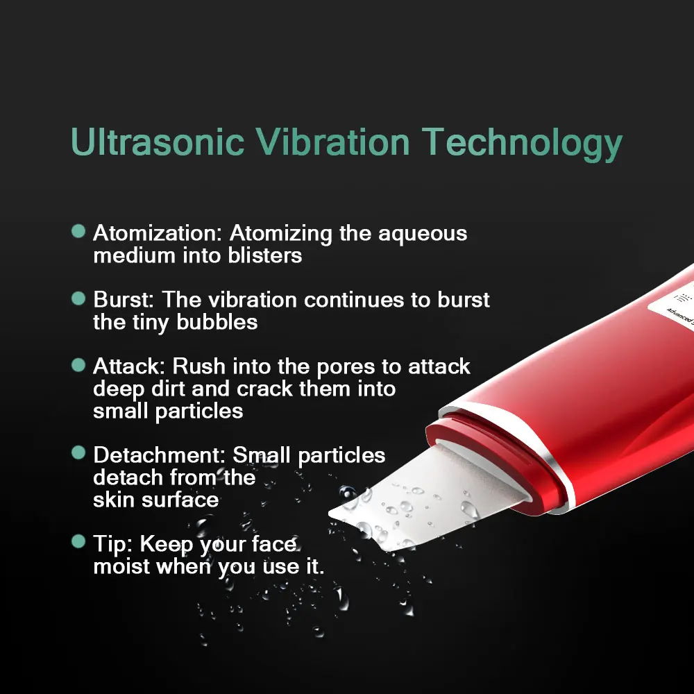  ANLAN Ultrasonic Skin Scrubber Face Deep Cleaning Machine Remove Blackhead Pore Acne Reduce Wrinkle
