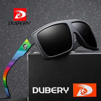 

DUBERY Polarized Sunglasses for Men Women New Fashion Square Driving Vintage Sun Glasses Sport Retro Mirror Luxury Brand UV400