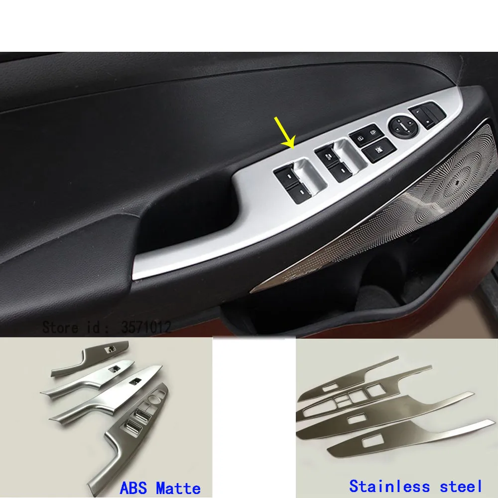 

Car Sticker Styling Handrail Armrest Door Window Glass Switch Panel Trim Frame 4pcs For Hyundai Tucson 2019 2020