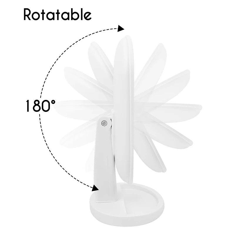 20 светодиодный сенсорный экран, зеркало для макияжа, регулируемое на 180 градусов настольное зеркало для макияжа с лампой, светильник, инструмент для красоты, настольное косметическое зеркало