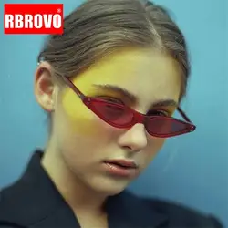 RBROVO 2018 Малый рамки Простые солнцезащитные очки для женщин карамельный цвет Street Beat Винтаж очки с дизайном «кошачие глаза» Открытый очки Óculos