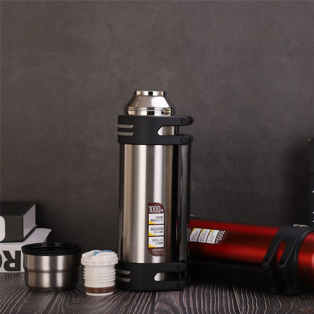 

1000 ml Portable Thermos Flask Outdoor 48 hours Insulation Coffee Cup Russian Military Style Vacuum Flask Insulated Water Bottle