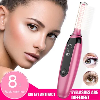 

Heated Eyelash Curler Electric Eyelash Curler Heated Eyelash Curler Mini USB Eye Lash Curling Clip with LED Display B88