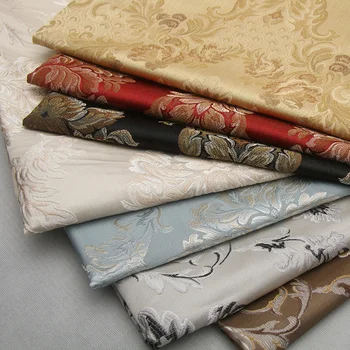 

European Silk Imitation Pillow Cushion Case Upholstery Yarn-dyed Jacquard Sofa Fabric Wide 148cm