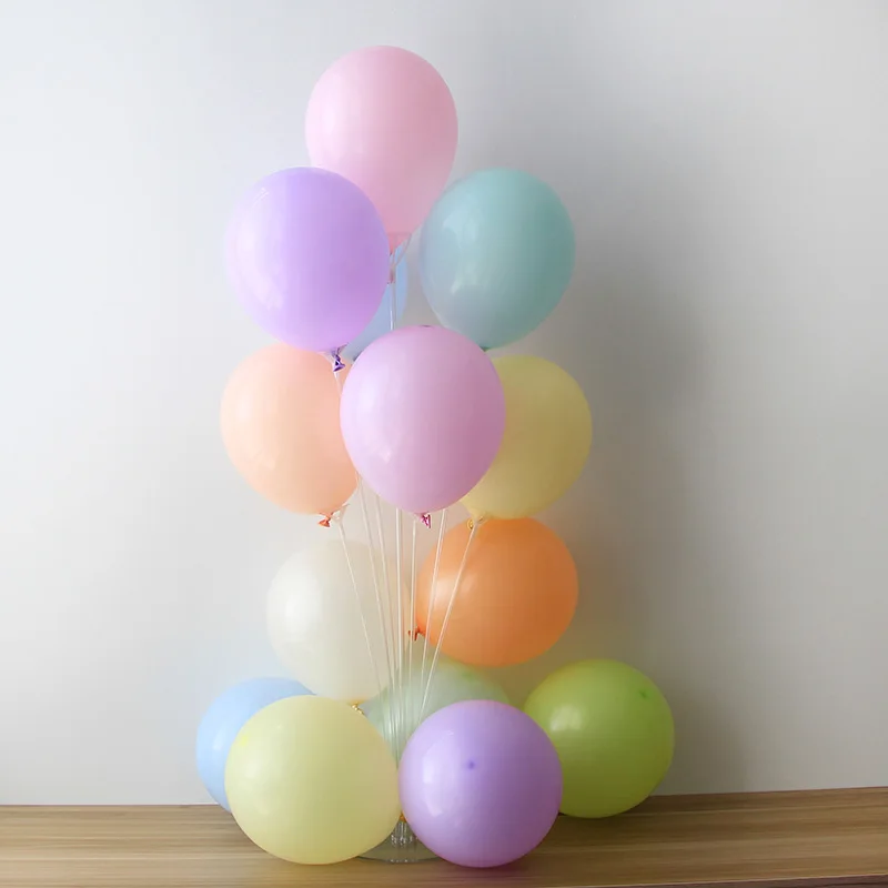 100 шт, пастельные латексные шары в виде макарон, радужные воздушные шары в виде единорога для вечеринки на день рождения, свадьбы, вечеринки, Детские вечерние украшения